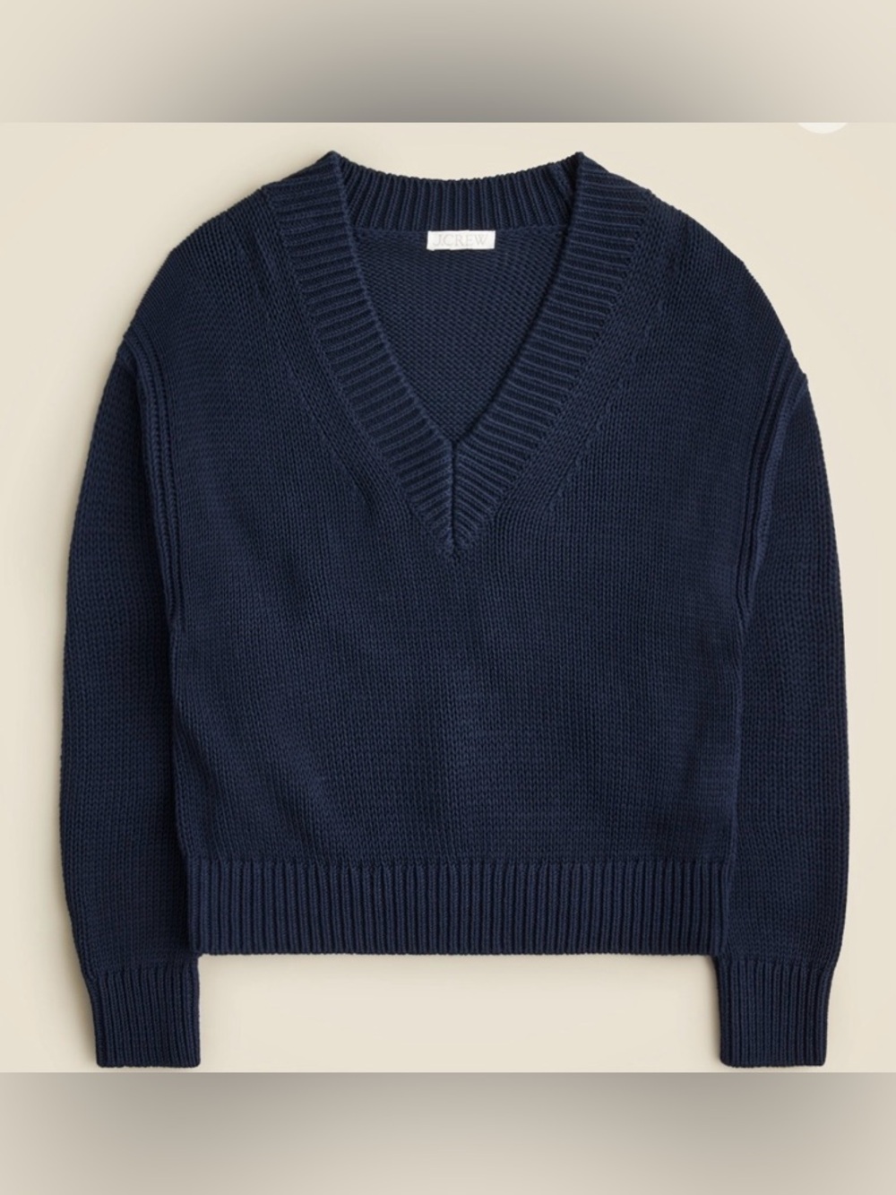 J. Crew Cotton V Neck Sweater